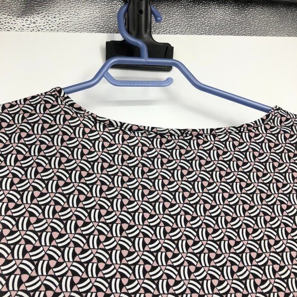 Kenar black white pink abstract tank top with flattering cross  cross in front M - Picture 8 of 15